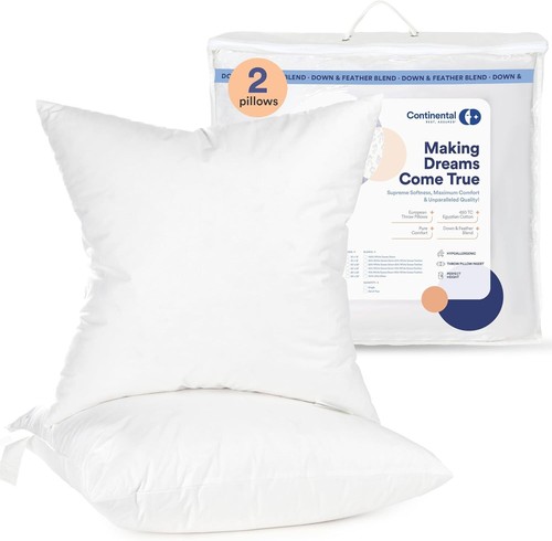 Continental Bedding Luxurious 100% Cotton Euro Throw Inserts - Picture 76 of 99