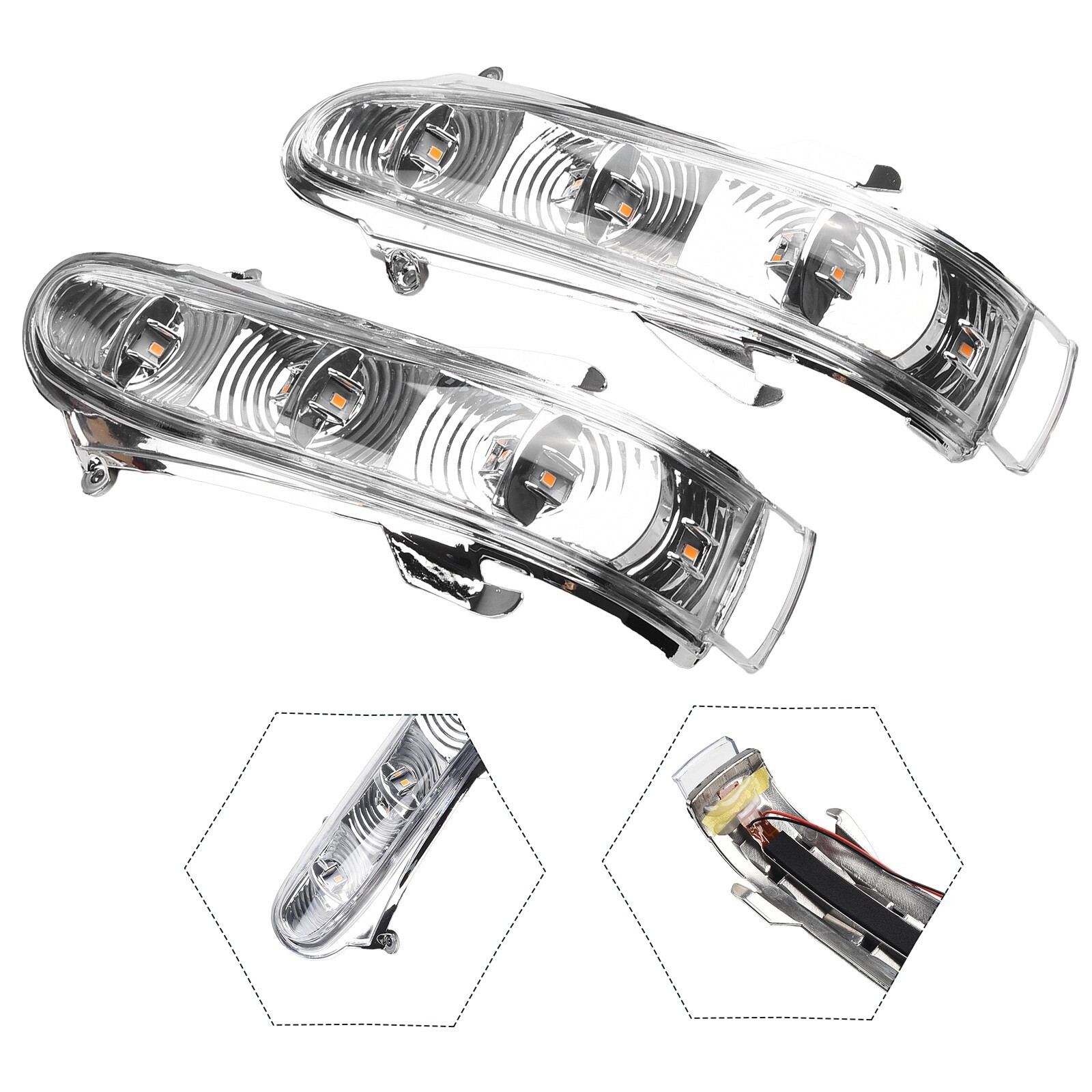 Easy Installation White Mirror Turn Signal Light for Mercedes S320 W220
