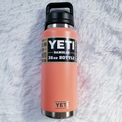 coral yeti rambler bottle