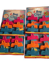 Heavy Duty Food Bag Clips x24 Snack Storage Assorted Color Fast Free UK Dispatch