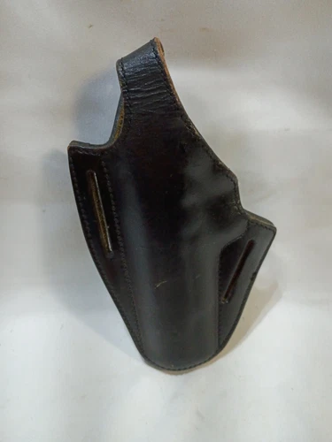 Vintage SAFARILAND No. 28 45 Auto Holster Black Leather Left Hand Service