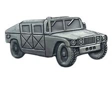 Humvee H-1 Hummer 1 7/8inch pewter tone Hat or Lapel Pin H16154 F3D19R