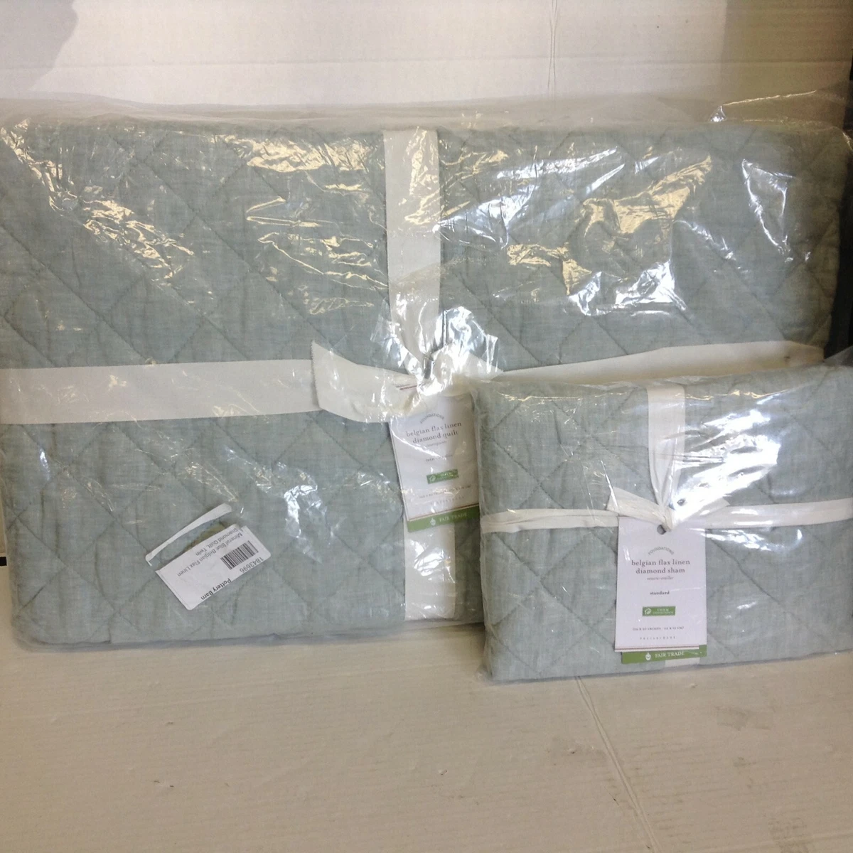 Pottery barn on sale mineral blue quilt