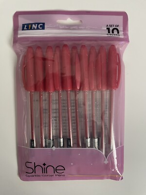 10 x Linc Shine Sparkle Glitzer Gelstifte 1,0 mm Spitze - ROT