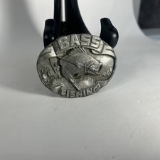 1986 Siskiyou Pewter Largemouth Bass Fishing Commemorative Belt Buckle