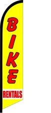 BIKE RENTALS SWOOPER FEATHER FLAG BANNER SIGN 8372Y