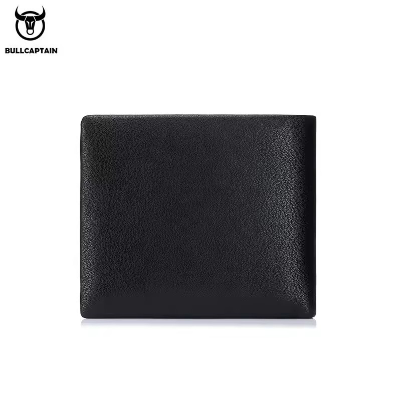BULLCAPTAIN Men Genuine Leather Wallet Card ID Holder RFID