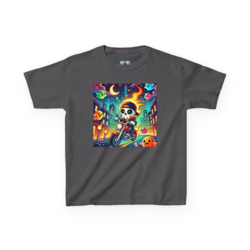 Kids Tee, Little Rider Ghost, Halloween T-Shirt, Spooky Child Shirt, Cute Ghost - Picture 2 of 29