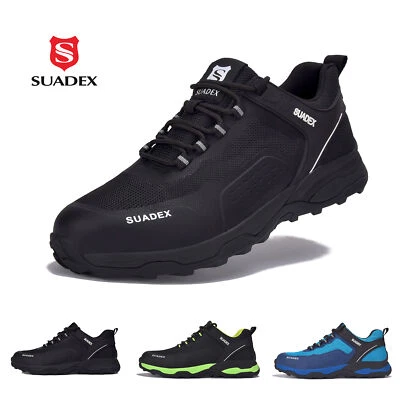 SUADEX / JACKSHIBO Herren Arbeitsschuhe Leicht Stahlkappe Sicherheitsschuhe Sport Bauschuhe Sneaker