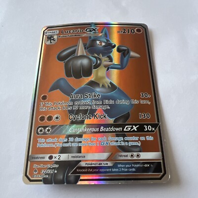 Lucario GX 122/131 Full Art Forbidden Light Ultra Rare Pokemon | eBay