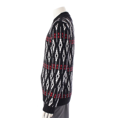 VALENTINO Maglia maglione lana vergine motivo geometrico 1V3KC22G8PN nero M - Foto 3 di 18