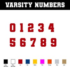 0-9 Number Decal Vinyl Stickers for Helmet Bi...