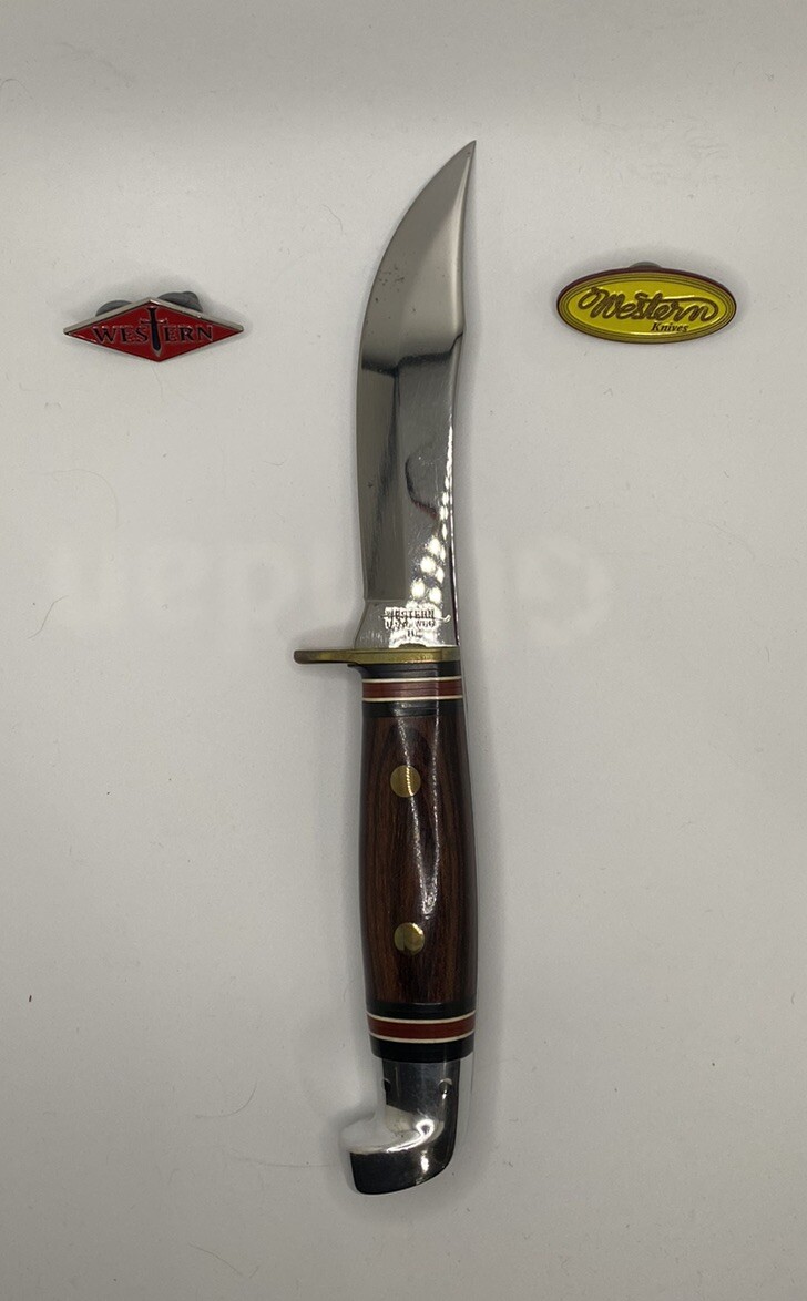 Vintage Western Knife W66 Rosewood Handle No Sheath Second Beautiful