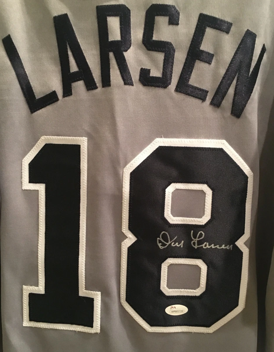 Don Larsen Autographed/Signed Jersey JSA COA New York Yankees New