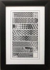 M.C.Escher "Metamorphosis III"  CUSTOM FRAMED Art Graphic  Architectural Math
