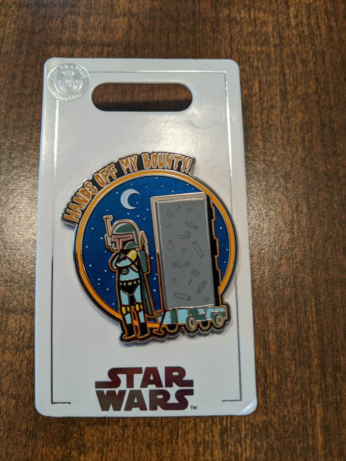 Disney Pin NEW Star Wars Boba Fett Halloween  Hands off my Bounty