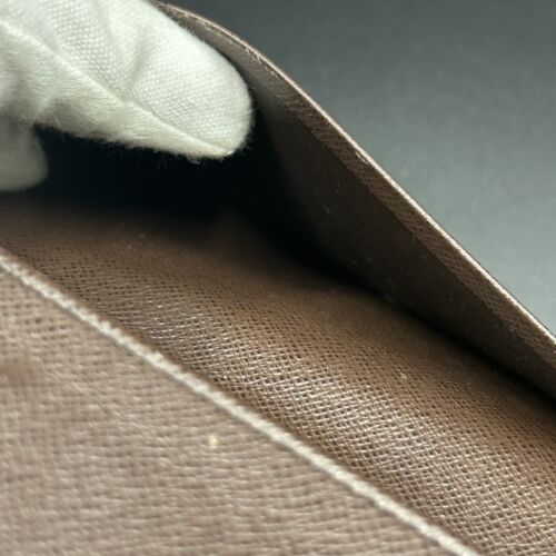 LOUIS VUITTON Damier Ebene Portefeuille Brazza Long Wallet N60017 Authentic - Picture 17 of 24
