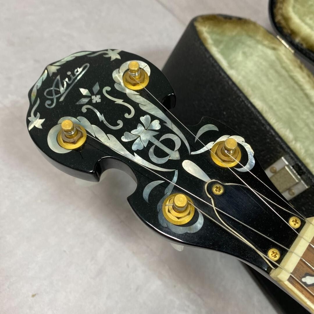 Aria アリア SB-600 5弦 デラックスバンジョー　BANJO Aria SB-600 5-String Deluxe Banjo Tiger Maple Neck Japan