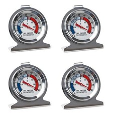 4 Pack Refrigerator Freezer Thermometer Large Dial Analog Cooler Thermometer