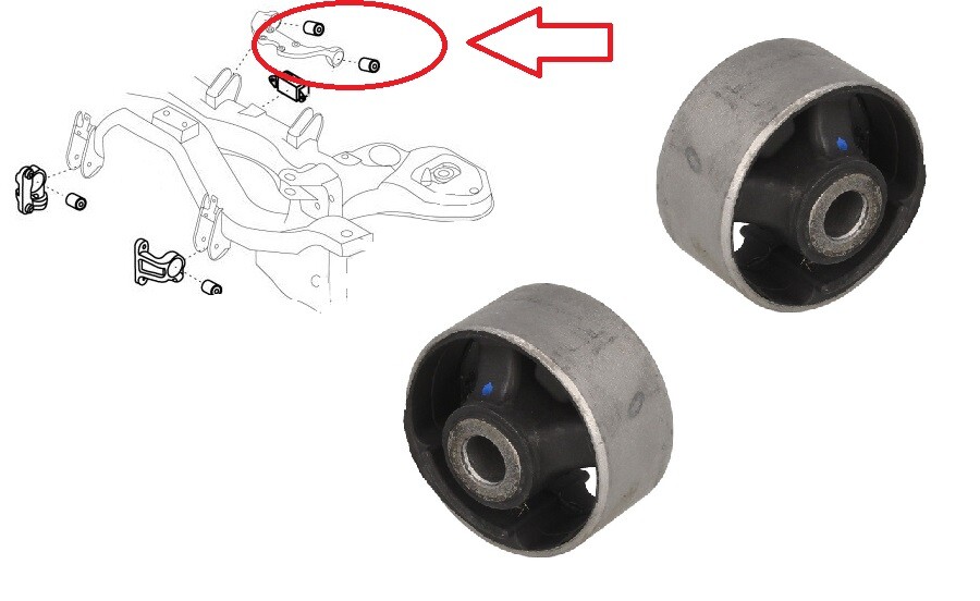 Rear Differential Diff Mounting Mount Bushes Bushings for Mazda CX