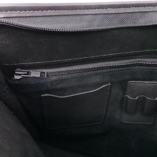 Jack Georges Black Zippered Pouch Leather Bag Vintage USA - Picture 10 of 17
