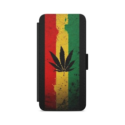 BOB MARLEY Color Stripes Flip Wallet Handyhülle für iPhone Modelle
