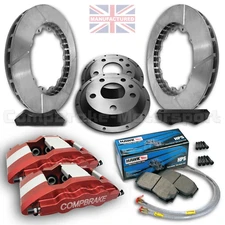 TO FIT BMW E82, E83, E87, E90, E92, E93 18” FRONT BRAKE KIT – 6 POT CALIPERS