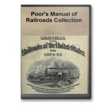 Poor's Manual of Railroads - 22 Volumes 1874-1903 DVD - C661
