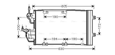 OL5454D AVA Condenser FIT OPEL ASTRA (2004) 1.3 CDTI