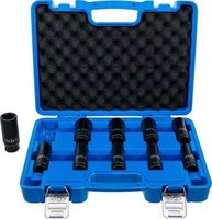 Kraft-SteckschlüSsel NüSse FüR Schlagschrauberbetrie 1/2 Tief 10-24 Mm 10 Tlg