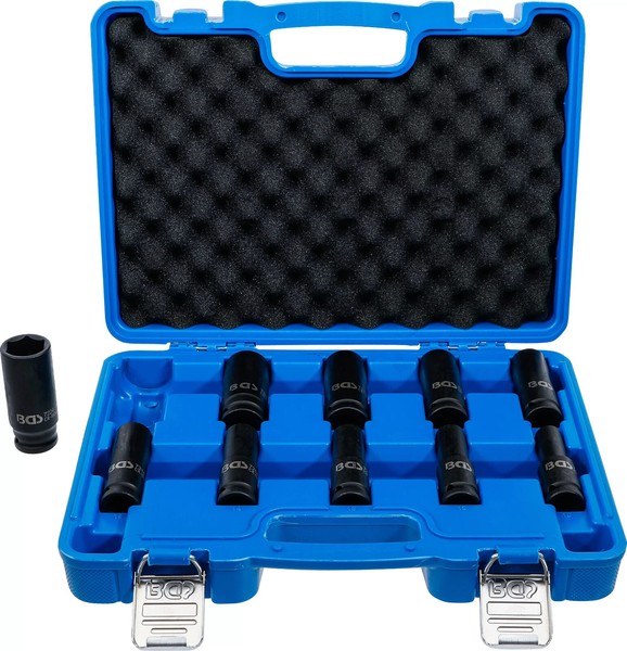 Kraft-SteckschlüSsel NüSse FüR Schlagschrauberbetrie 1/2 Tief 10-24 Mm 10 Tlg-image
