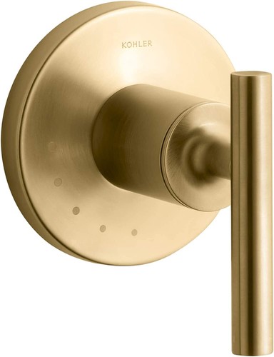 Kohler Purist Waschbeckenarmatur – Moderne Einhebel-Armatur, Messing, Brush-Oberfläche, Inkl. Ablaufgarnitur