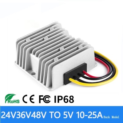 DC-DC Step Down Converter 50V 48V 36V 24V 12V to 5V 5A-25A 125W Buck Module Tool