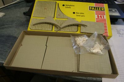 FALLER  AMS 941 BODENPLATTEN  ECKTEILE  SATZ mit 12 PLATTEN TOP!OVP! OW181/10