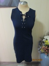 Chaps Sleeveless Jersey Dress Size S/P/CH   NAVY Stretch