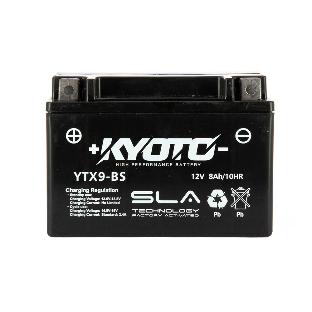Batterie moto GTX9-BS AGM prête à poser pour trajets urbains et road trips
