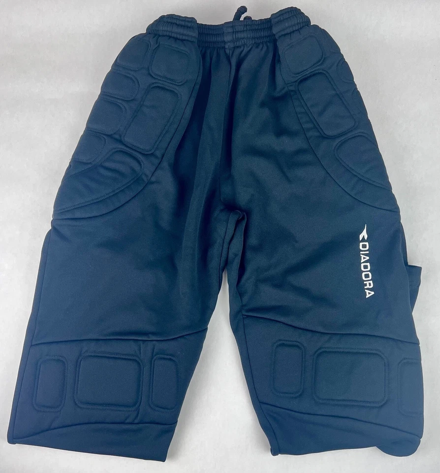 Diadora Pandova Goalkeeper Pants Men's Small Black Padded Soccer Futbol - Image 2 of 4