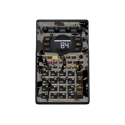 Roland SP-404MK2 Custom Skin Gold Skull Skin Seal Sticker from 
