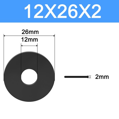 1mm-5mm THICK BLACK NBR RUBBER FLAT ROUND RING WASHER SEAL GASKETS 4MM - 60MM OD - Picture 20 of 89