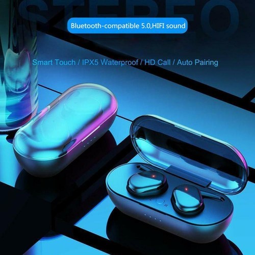 Bluetooth Compatible 5.0 Wireless Stereo Earphone Earbuds Noise Canceling C9R7 - Zdjęcie 3 z 14