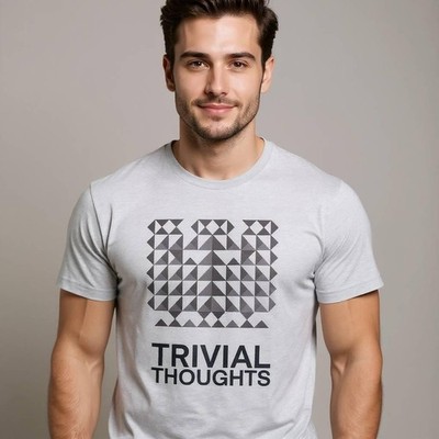 Geometric thoughts abstract triangle design tee, Weird Humor Unisex Shirt,