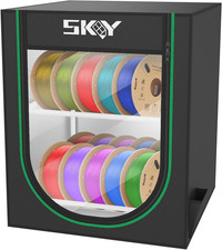 Skouphy 3D Printer Filament Storage Box - 2 Tiers Metal Filament Storage Rack wi