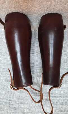 Antique WW II Military Cavalry Brown Nettleton Leather # 4561 Style 30 Gaiters