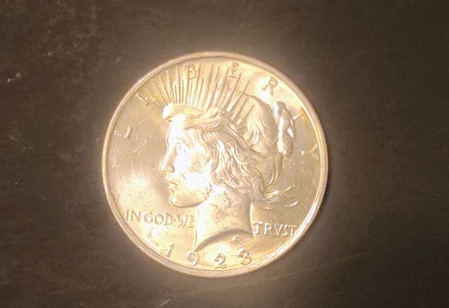 1923 BU UNCIRCULATED SILVER PEACE DOLLAR U.S. MINT FREE SHIP + FREE GIFT