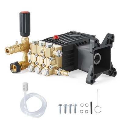 #ad VEVOR Pressure Washer Pump 1 in Shaft Horizontal Triplex Plunger 3600PSI 3.7GPM $167.99