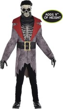 New Illusion Pirate Halloween Scary Costume w/ Mask - Size Child Medium 8 - 10