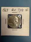 1963 25C BU Silver Washington Quarter Type II