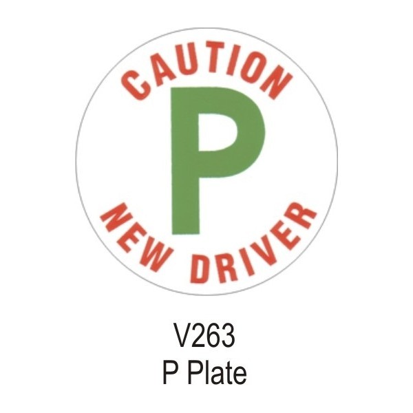 Castle Promotions P Plate - Vinyl Sticker - Single - V263