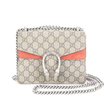 GG Supreme Dionysus 421970 Leather 2-Way Chain Shoulder Bag Crossbody Women's