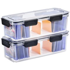 Adjustable Divider Card Storage Box 2 Pack